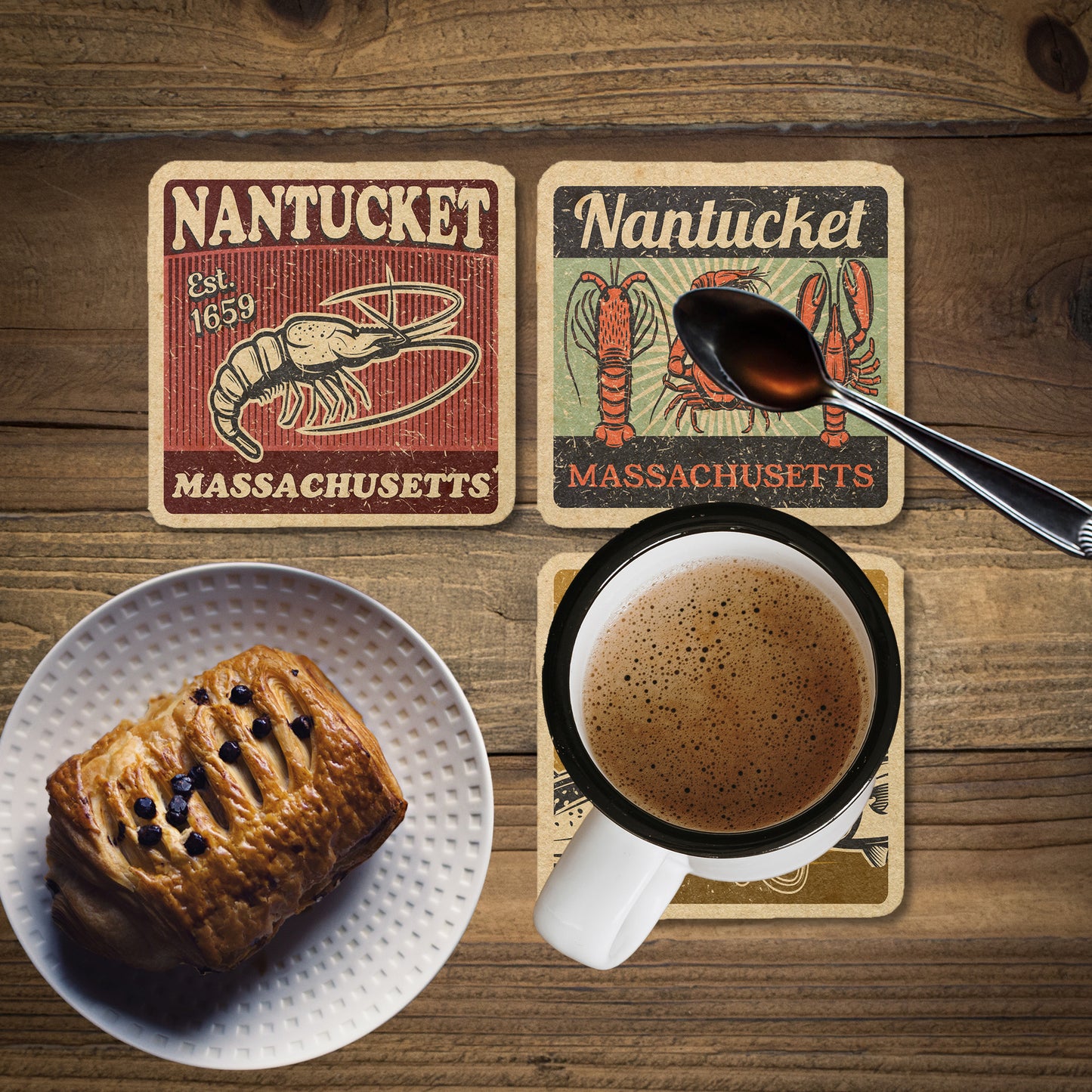 Nantucket Vintage Coaster Set