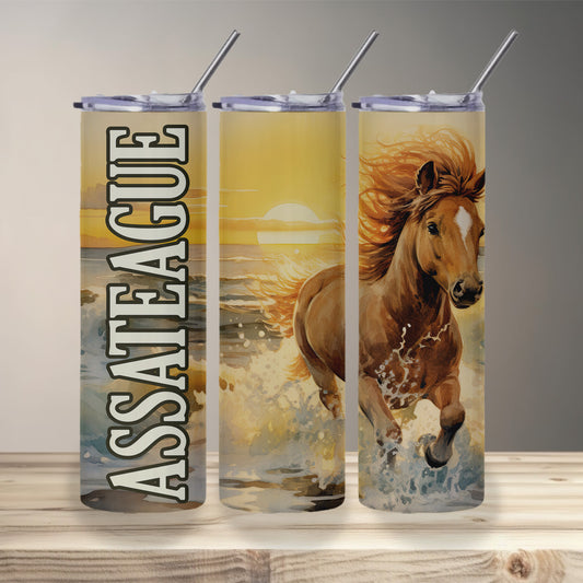 Assateague Horse Skinny Tumbler