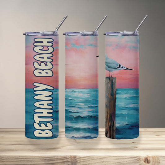 Bethany Beach Seagull Skinny Tumbler