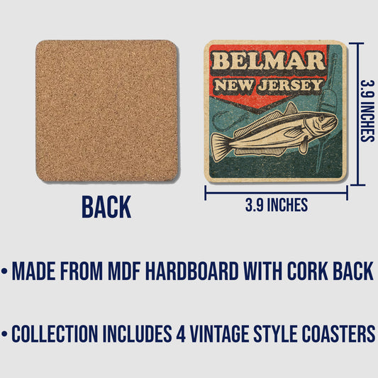 Belmar Vintage Coaster Set