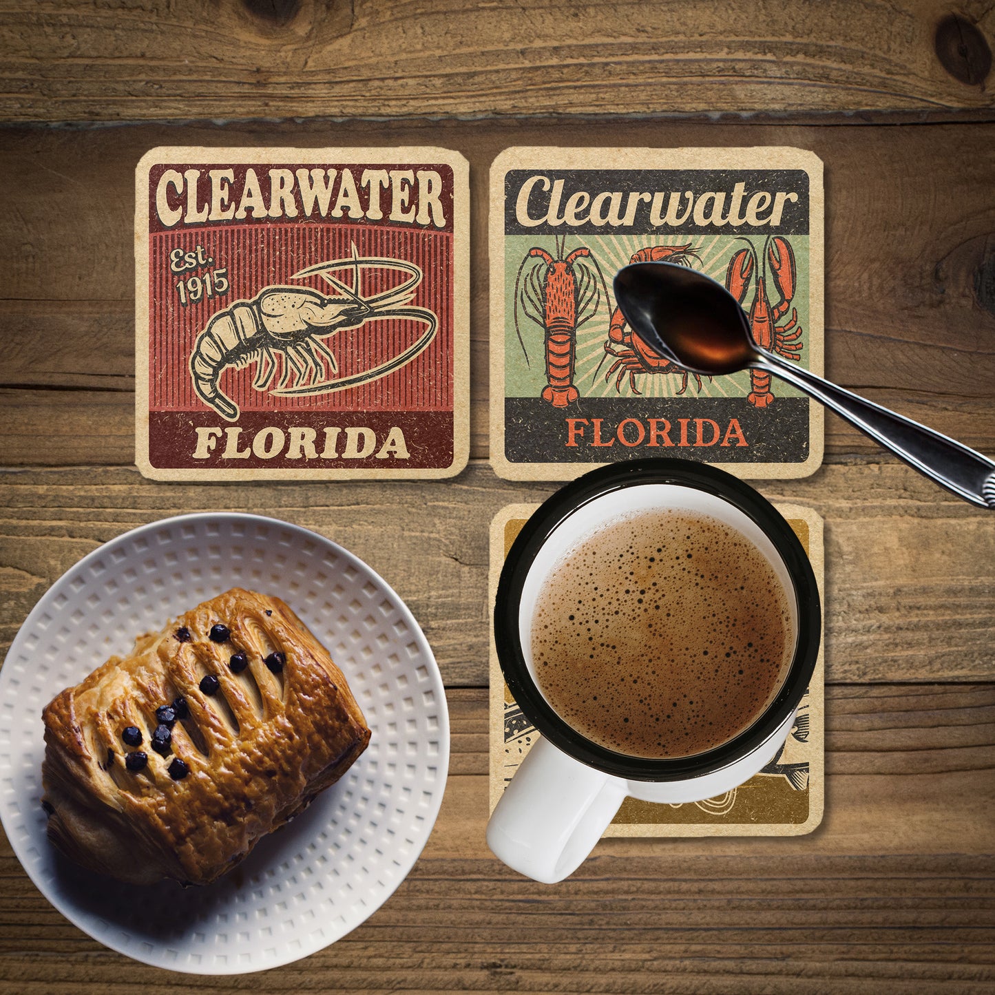 Clearwater Vintage Coaster Set