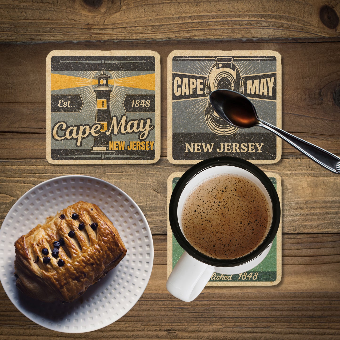 Cape May Vintage Coaster Set