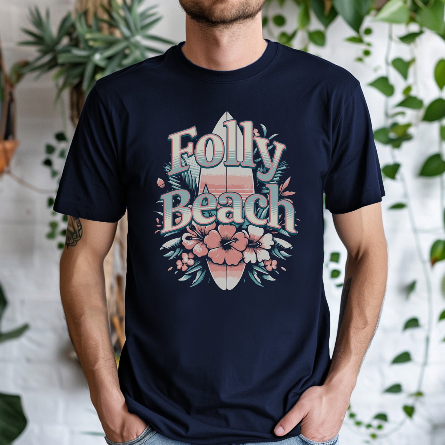 Folly Beach Surfboard T-Shirt