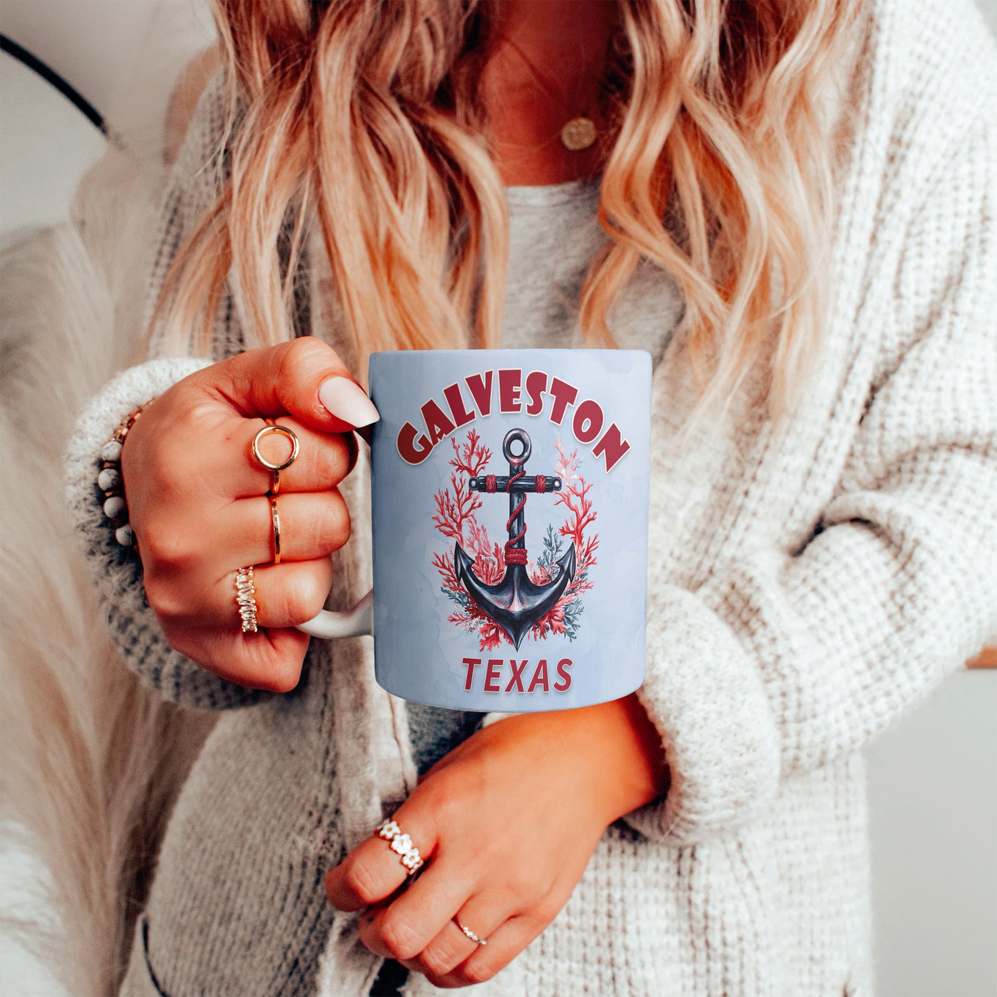 Galveston Anchor Mug