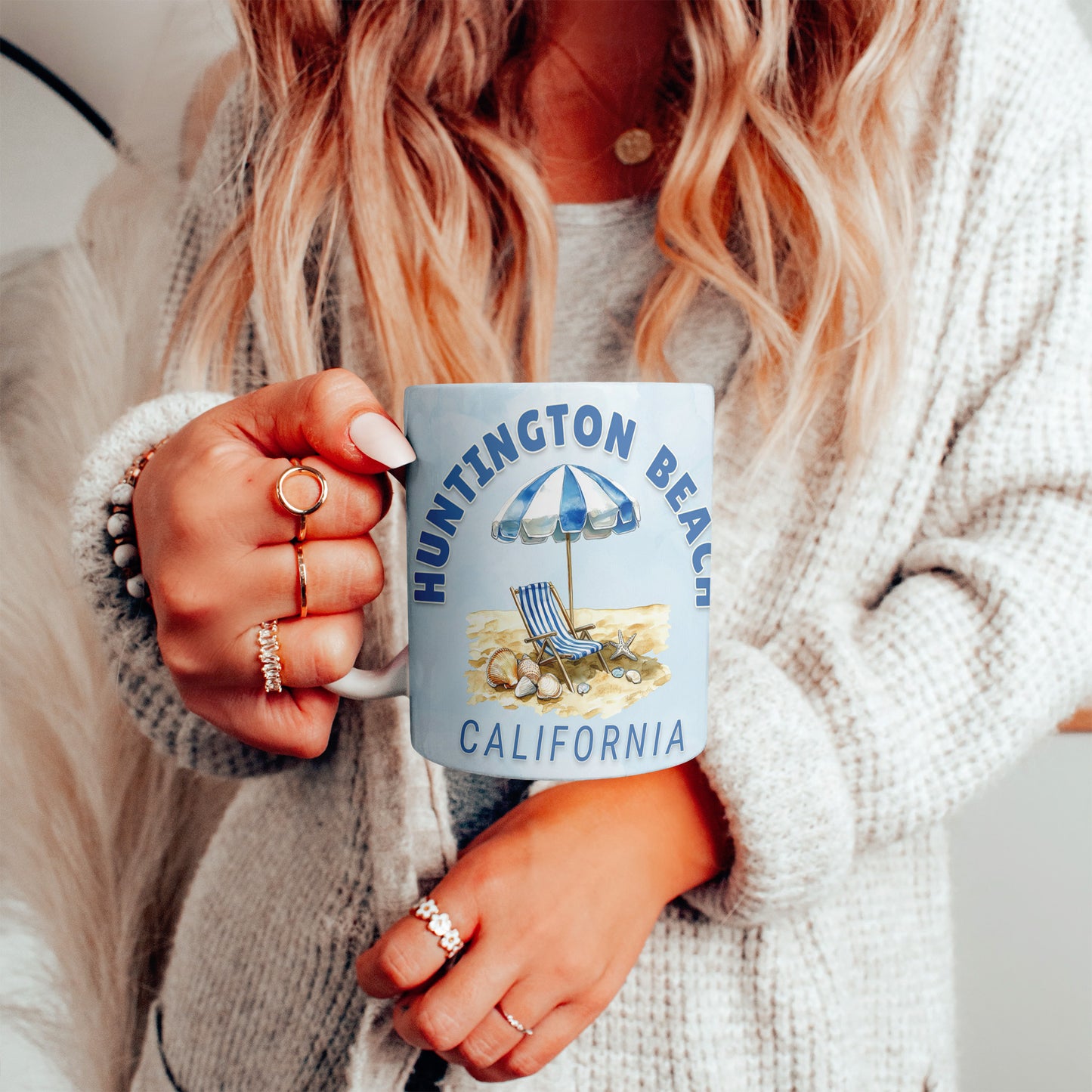 Huntington Beach Umbrella Mug