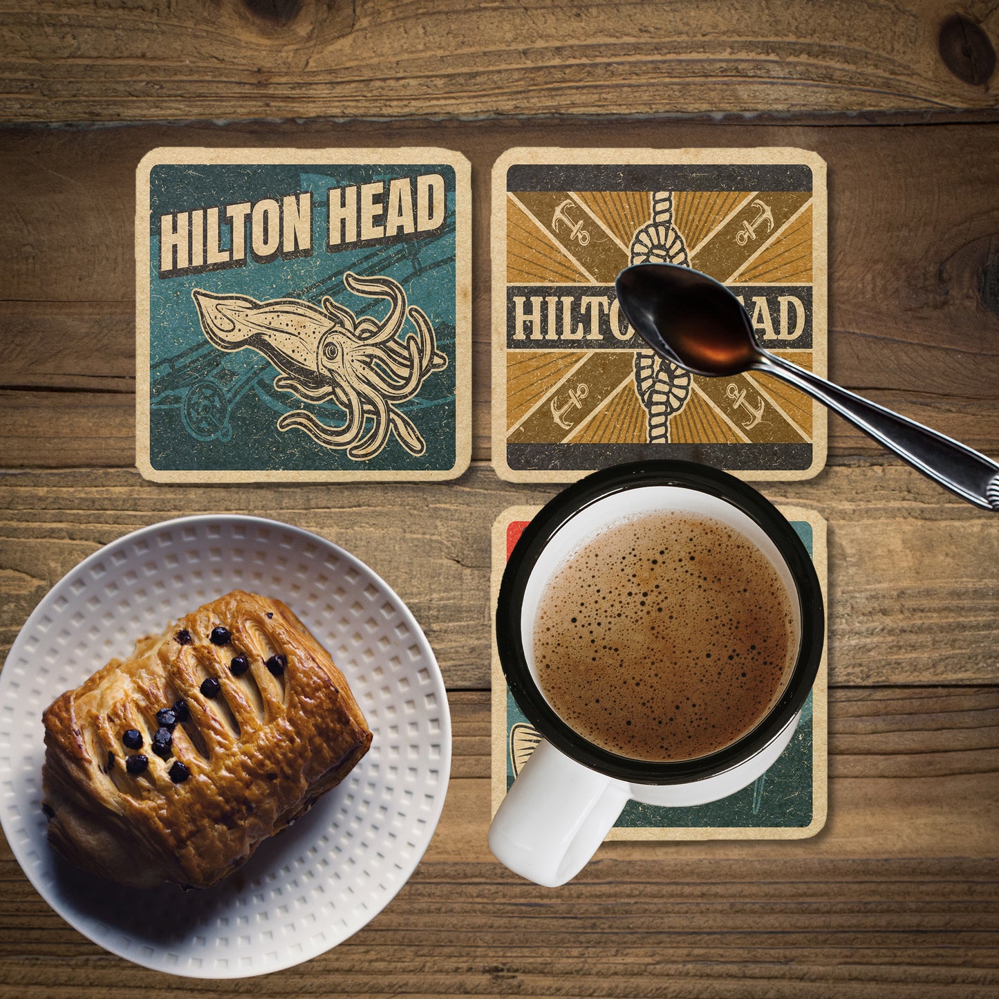 Hilton Head Vintage Coaster Set