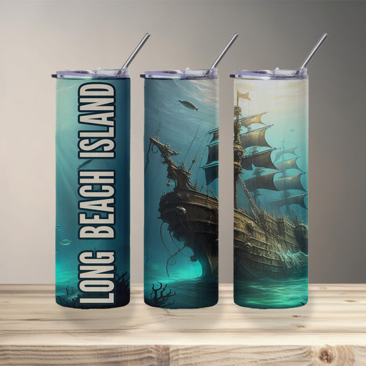 Long Beach Island Shipwreck Skinny Tumbler