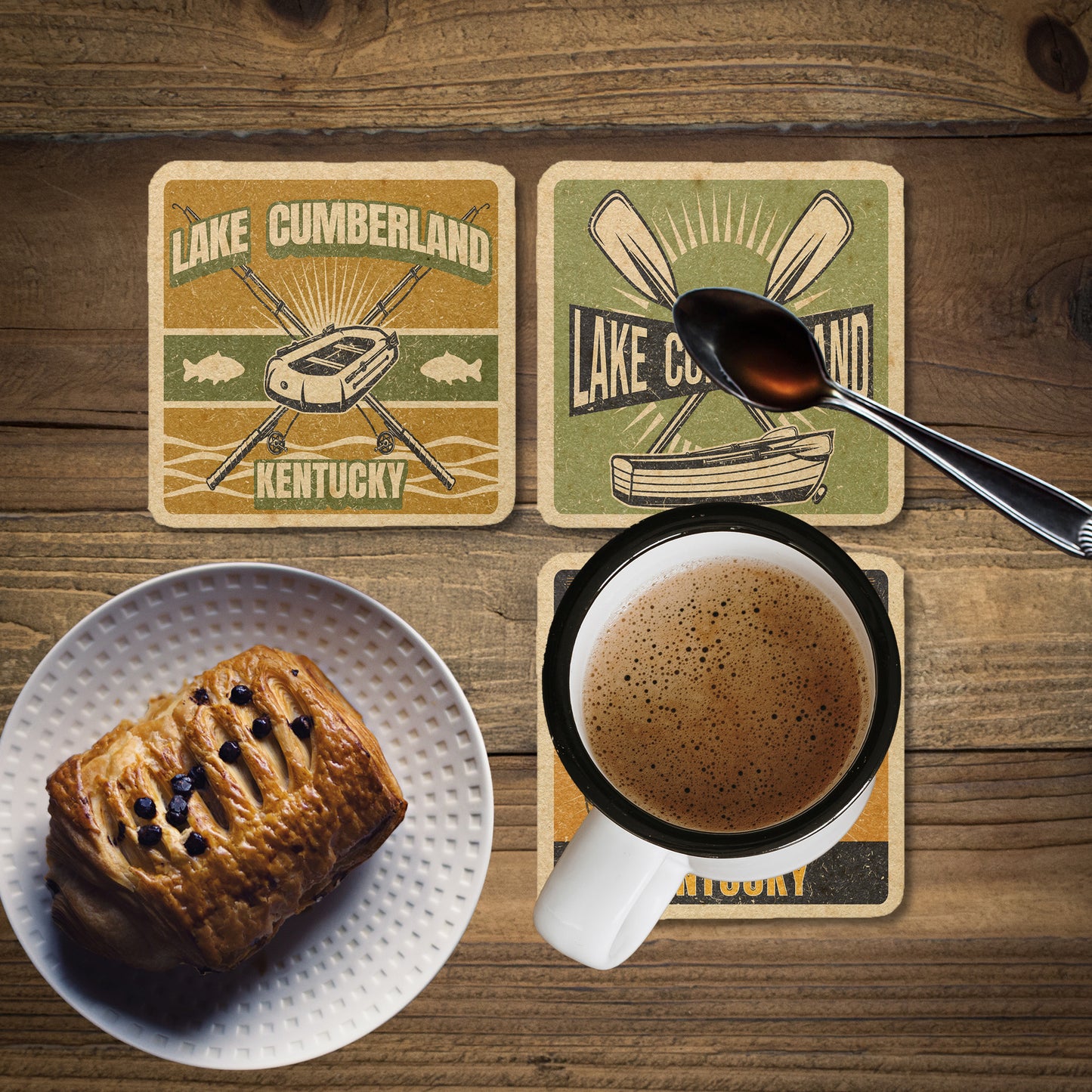 Lake Cumberland Vintage Coaster Set