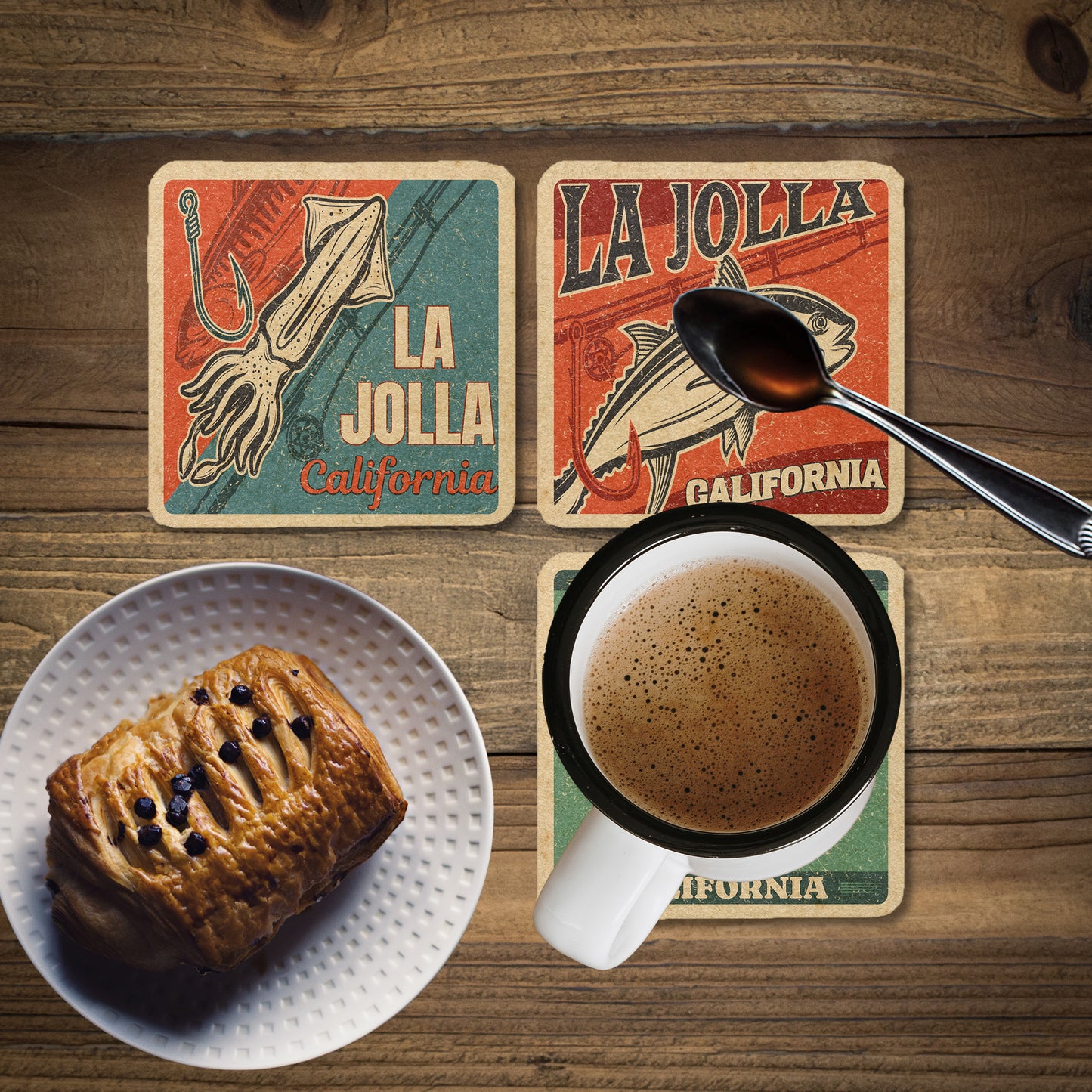 La Jolla Vintage Coaster Set
