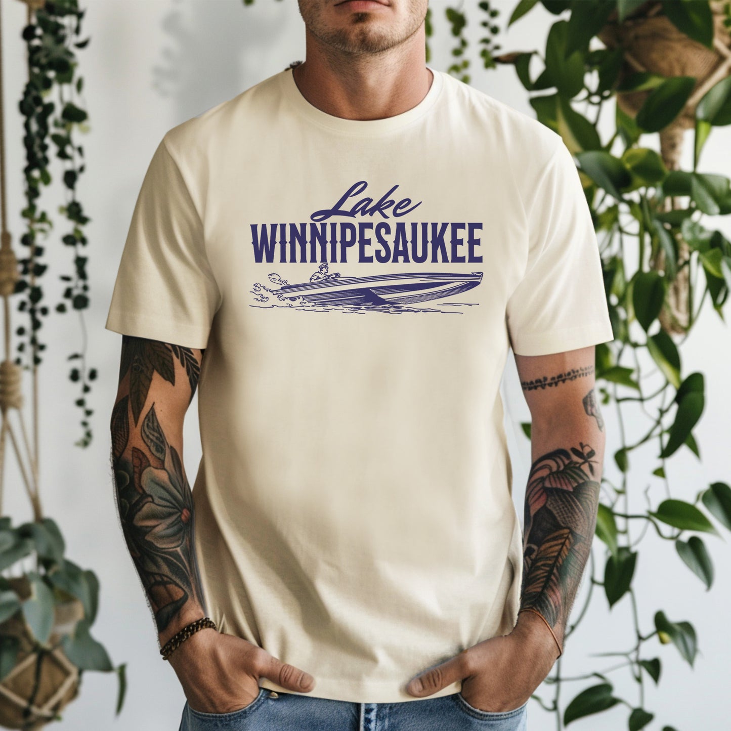 Lake Winnipesaukee Speedboat T-Shirt