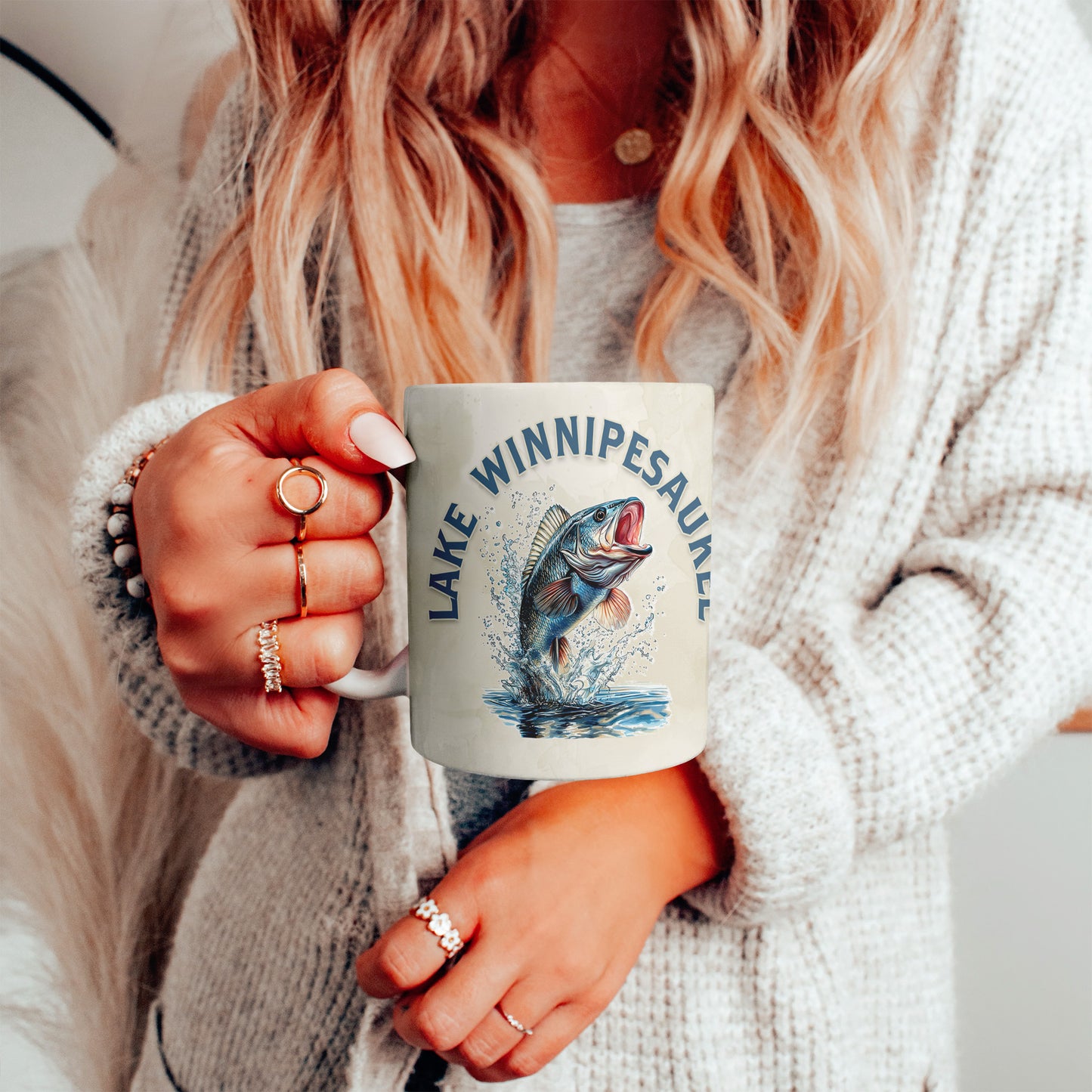 Lake Winnipesaukee Fish Mug