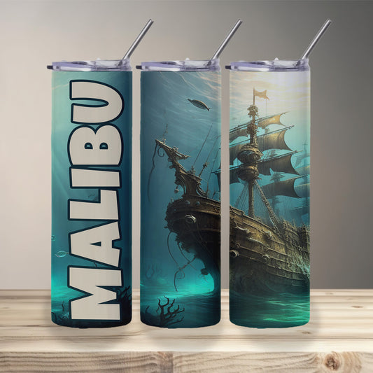 Malibu Shipwreck Skinny Tumbler