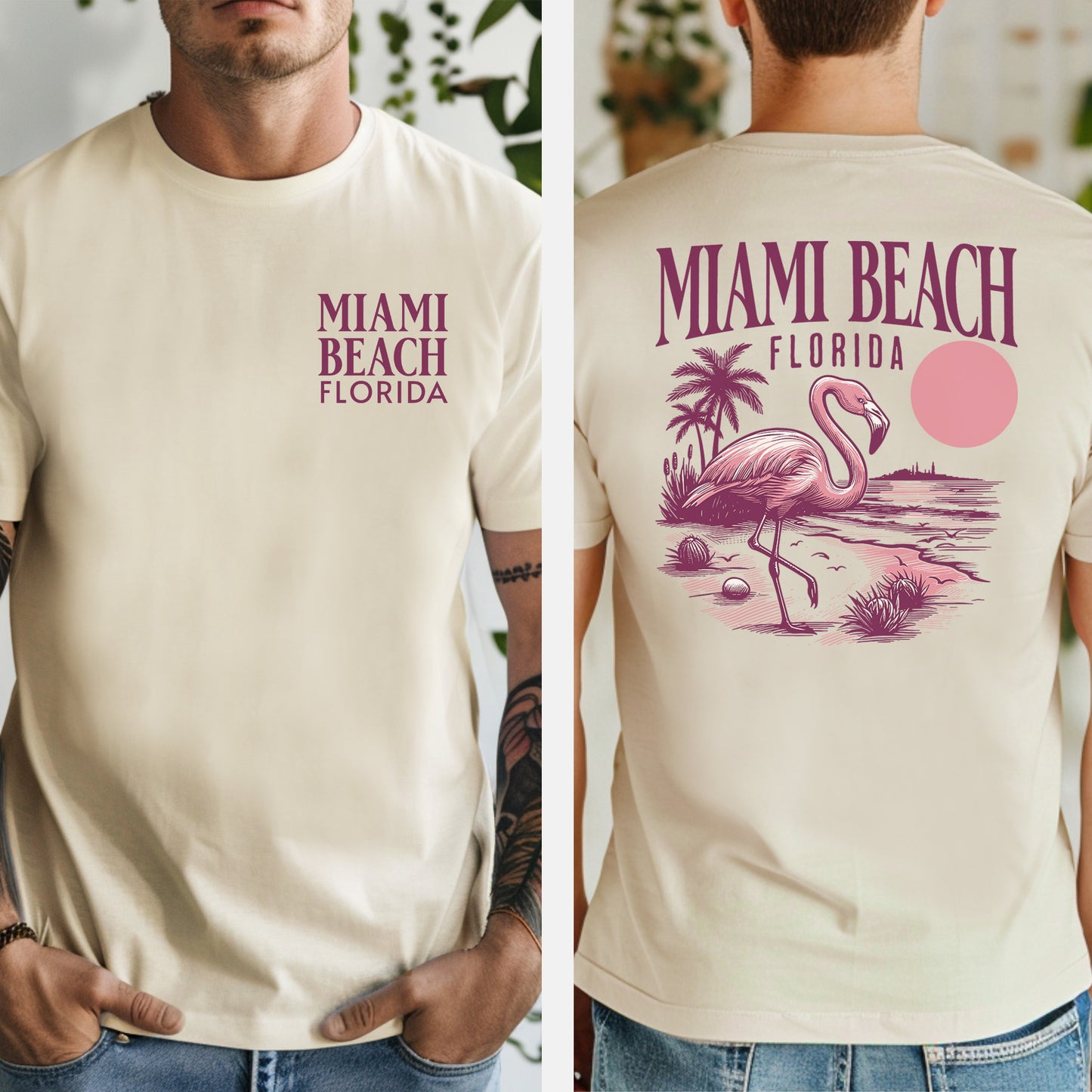 Miami Beach Flamingo T-Shirt