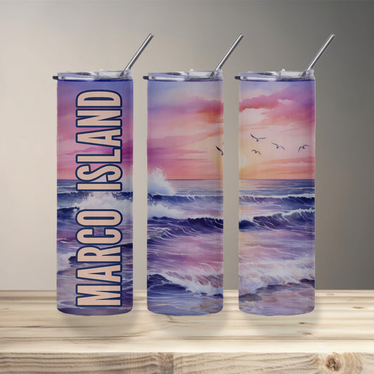 Marco Island Shoreline Skinny Tumbler