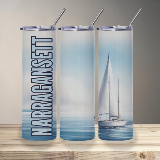 Narragansett Sailboat Skinny Tumbler