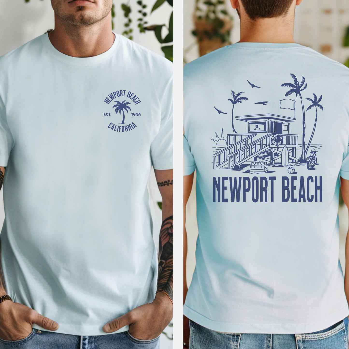 Newport Beach Palm Tree T-Shirt