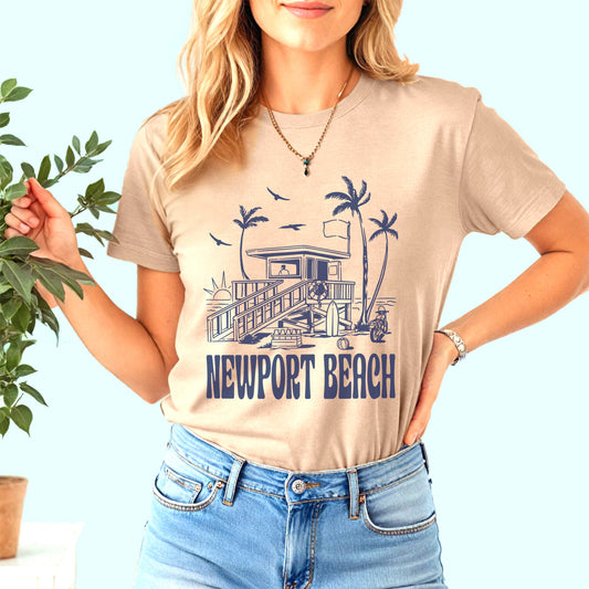 Newport Beach Palm Tree T-Shirt