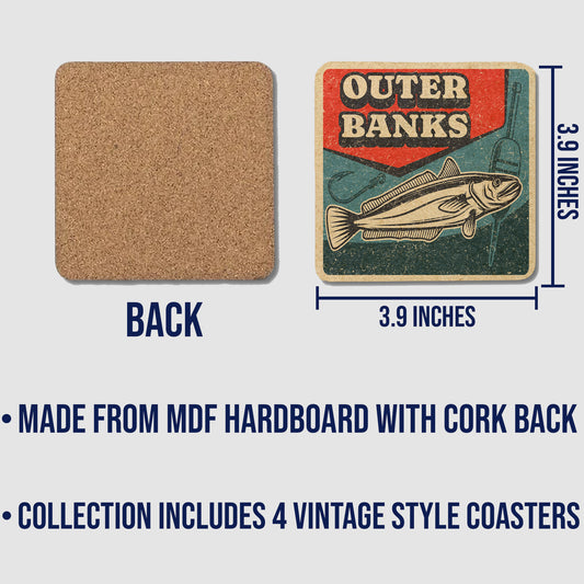 Outer Banks Vintage Coaster Set