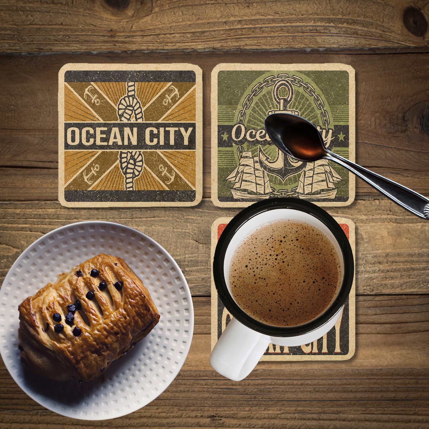 Ocean City (MD) Vintage Coaster Set
