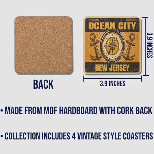 Ocean City (NJ) Vintage Coaster Set