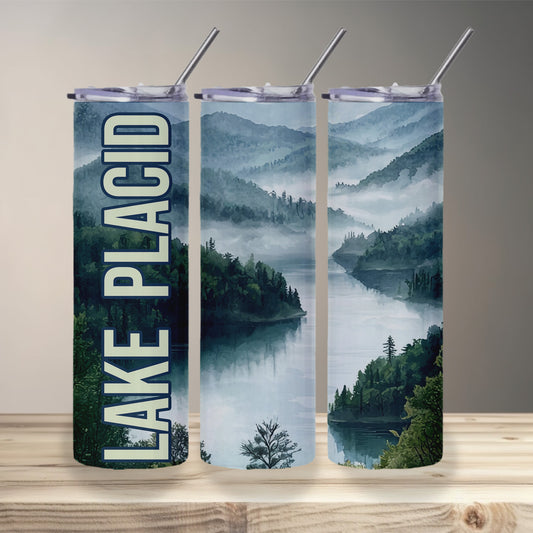 Lake Placid Scenery Skinny Tumbler