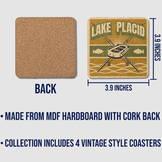 Lake Placid Vintage Coaster Set