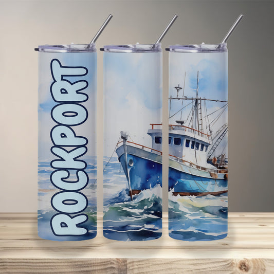 Rockport Fishing Boat Skinny Tumbler