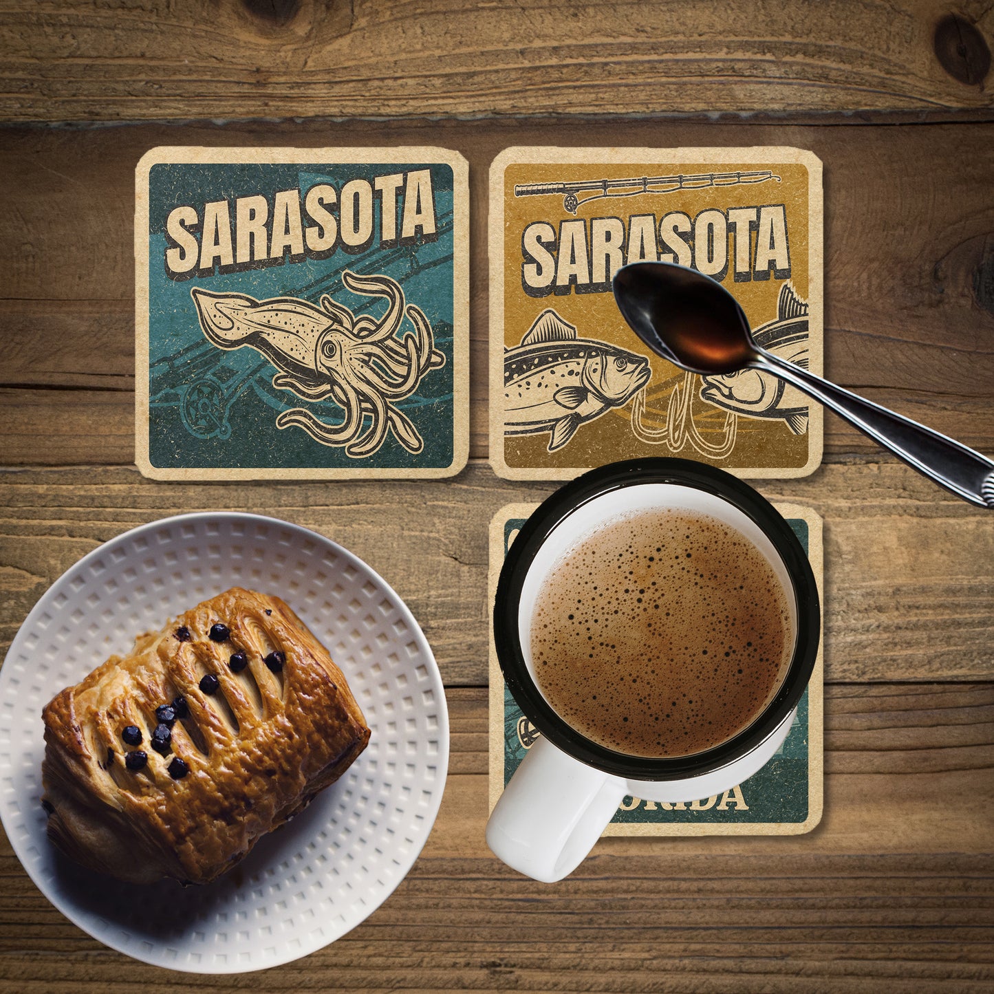 Sarasota Vintage Coaster Set