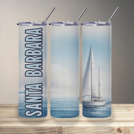 Santa Barbara Sailboat Skinny Tumbler
