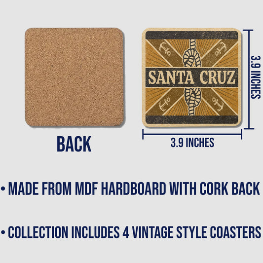 Santa Cruz Vintage Coaster Set