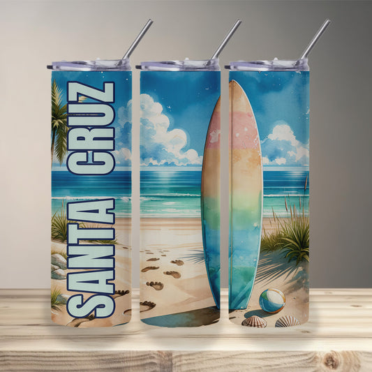 Santa Cruz Surfboard Skinny Tumbler