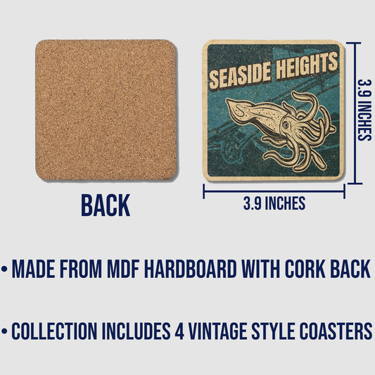 Seaside Heights Vintage Coaster Set