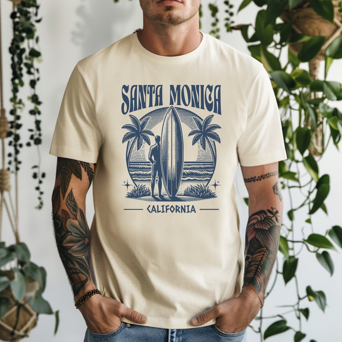 Santa Monica Surfboard T-Shirt
