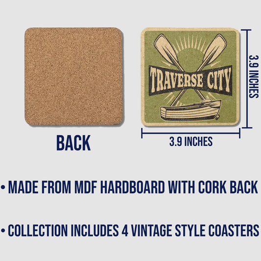 Traverse City Vintage Coaster Set