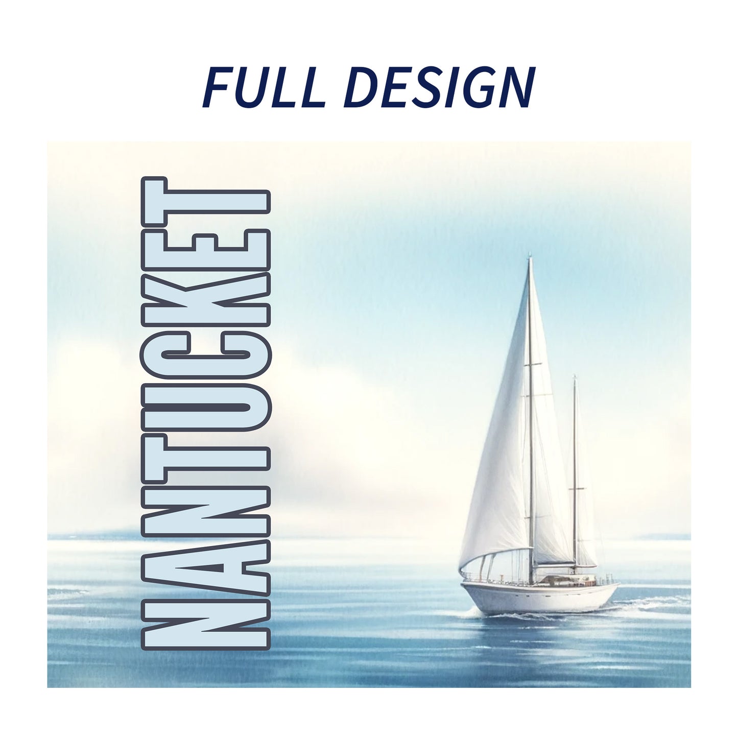 Nantucket Sailboat Skinny Tumbler