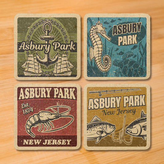 Asbury Park Vintage Coaster Set