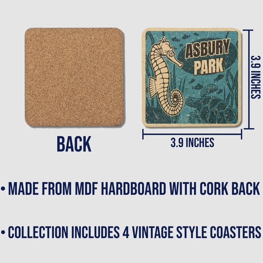 Asbury Park Vintage Coaster Set
