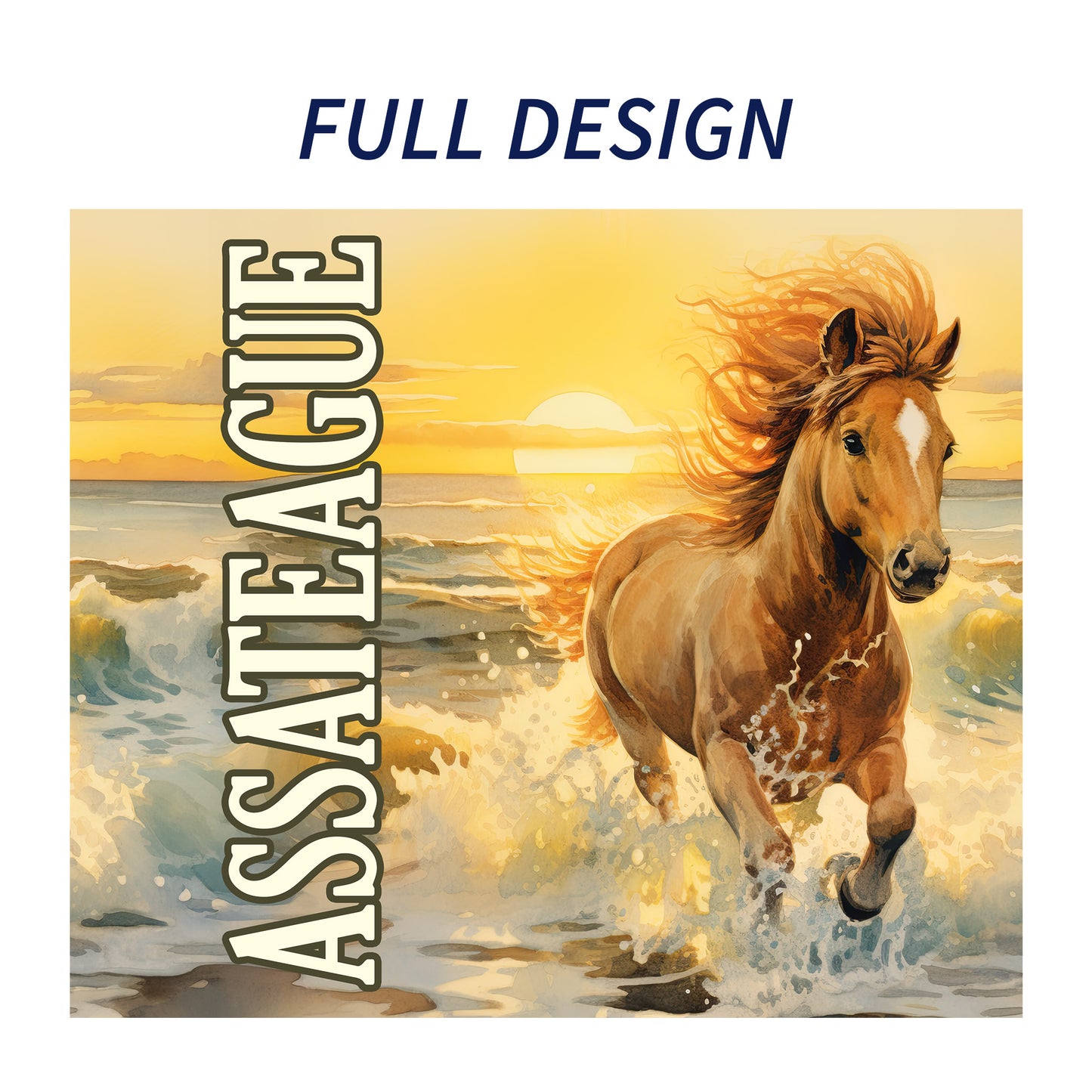 Assateague Horse Skinny Tumbler