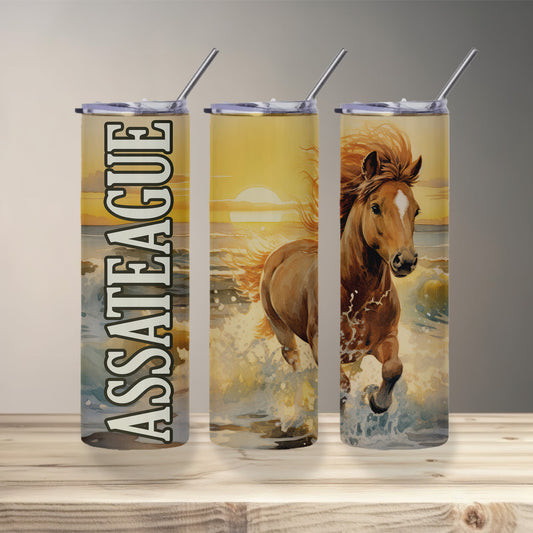 Assateague Horse Skinny Tumbler