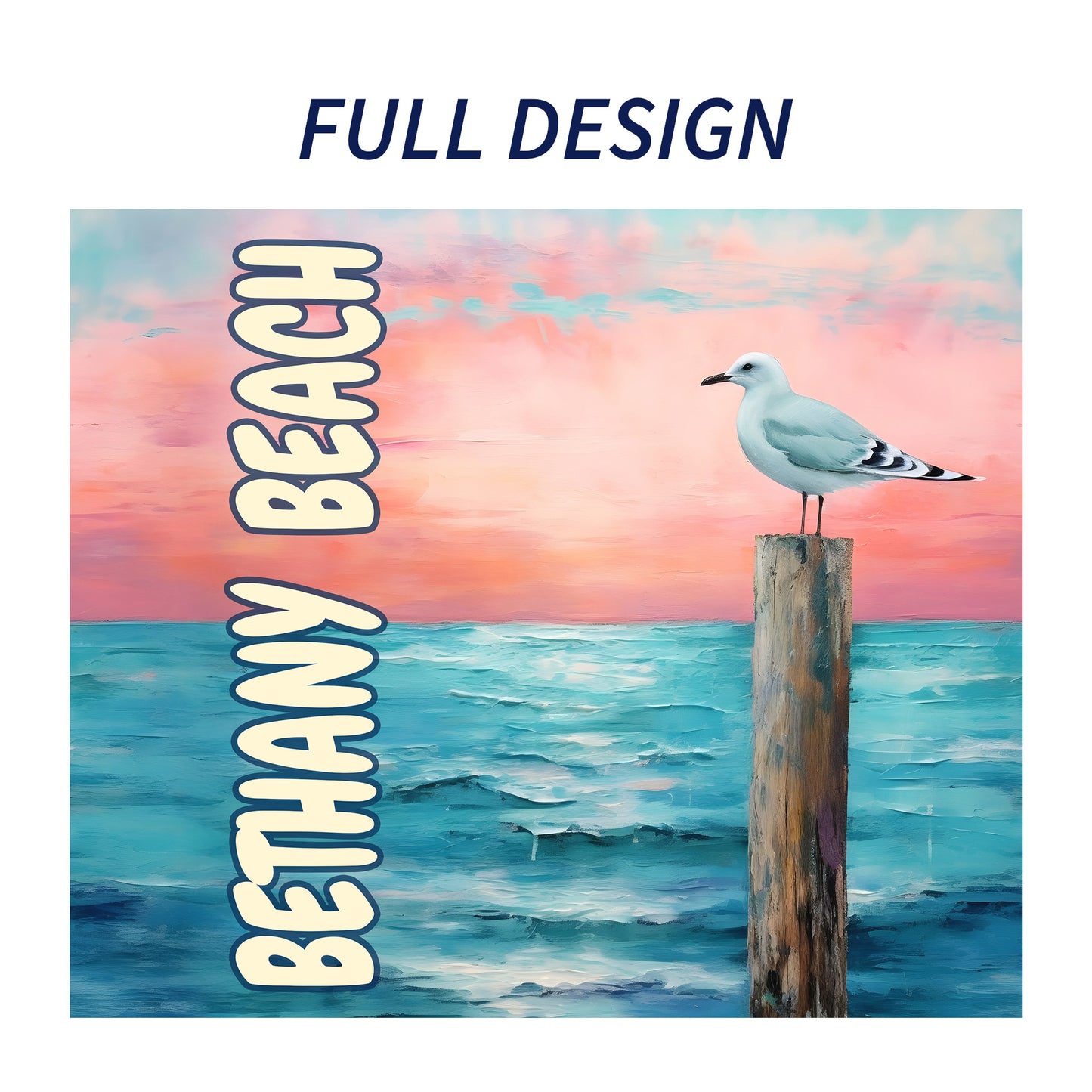 Bethany Beach Seagull Skinny Tumbler
