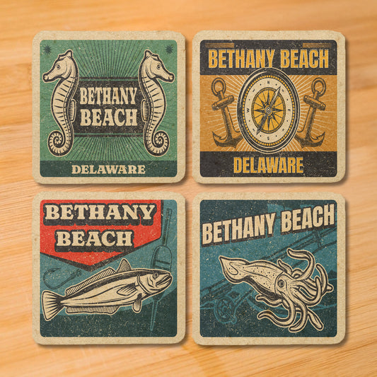 Bethany Beach Vintage Coaster Set