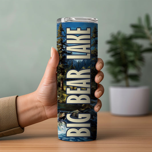 Big Bear Lake Landscape Skinny Tumbler