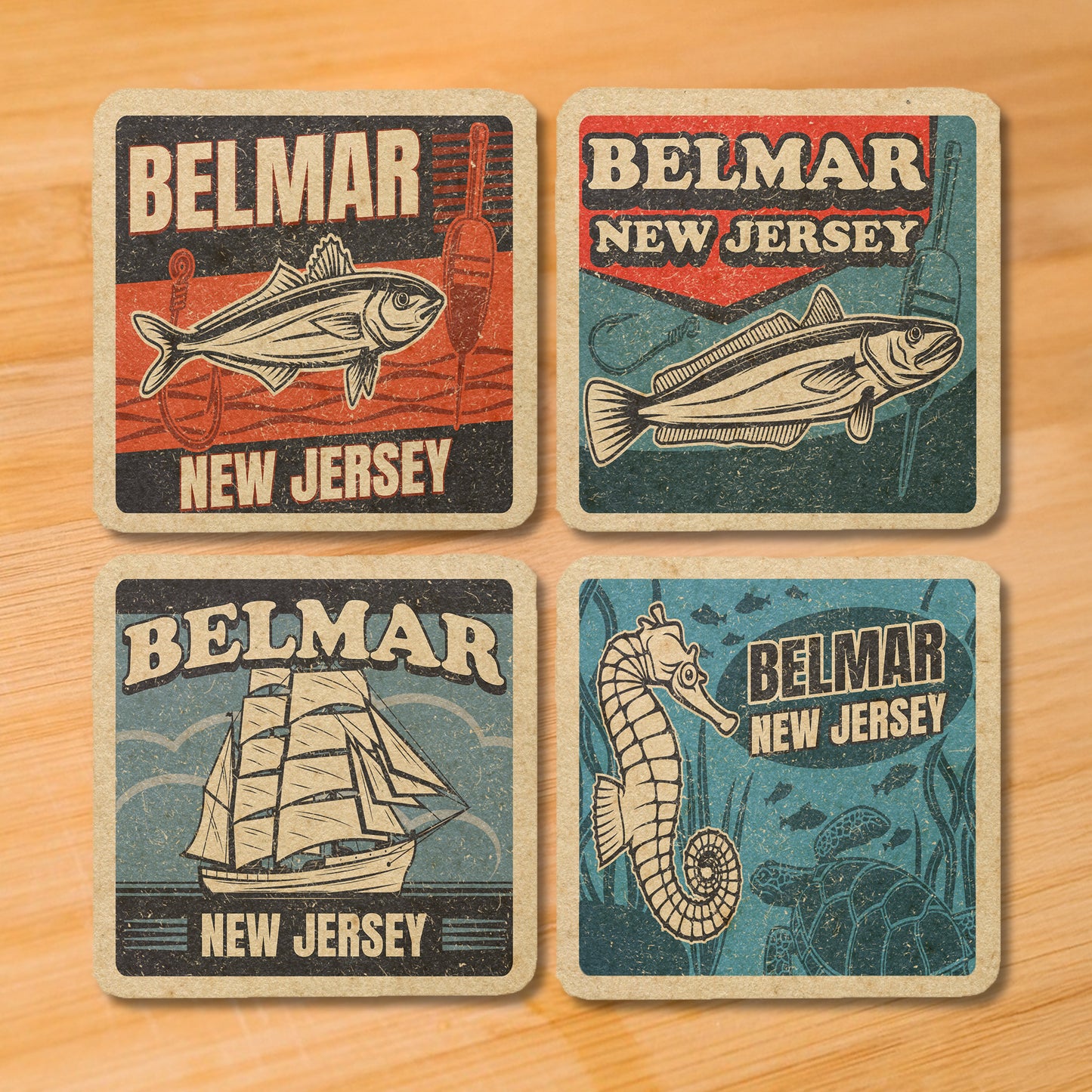 Belmar Vintage Coaster Set