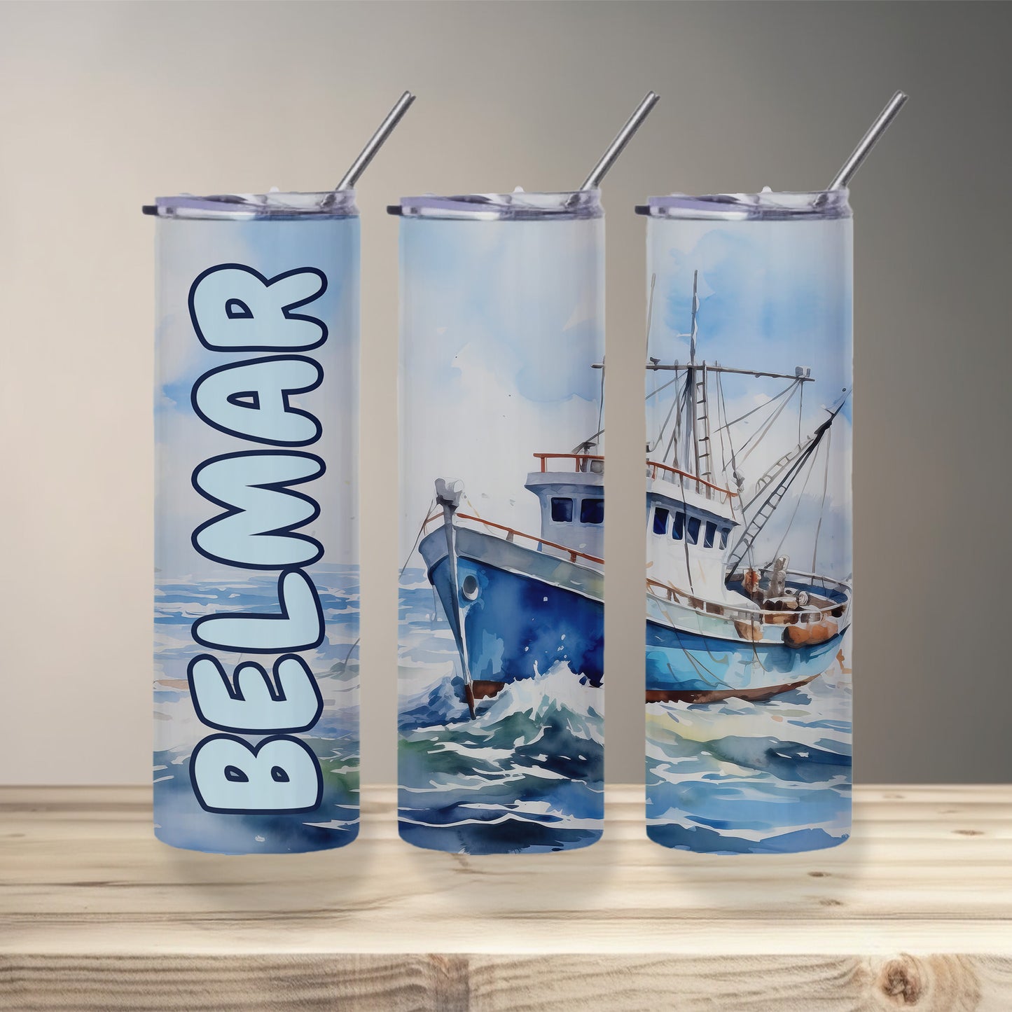 Belmar Fishing Boat Skinny Tumbler