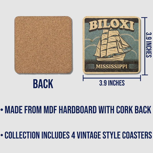 Biloxi Vintage Coaster Set
