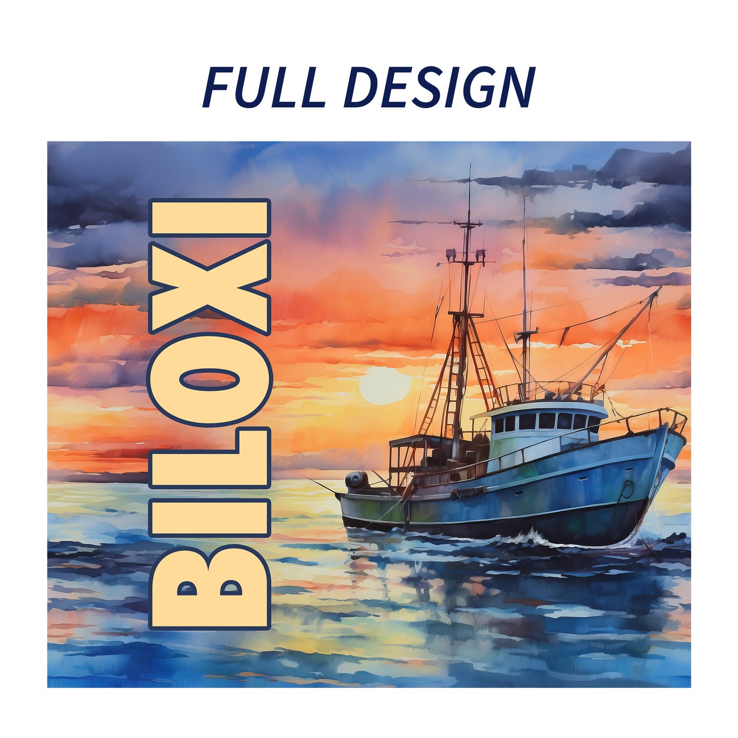 Biloxi Sunset Skinny Tumbler