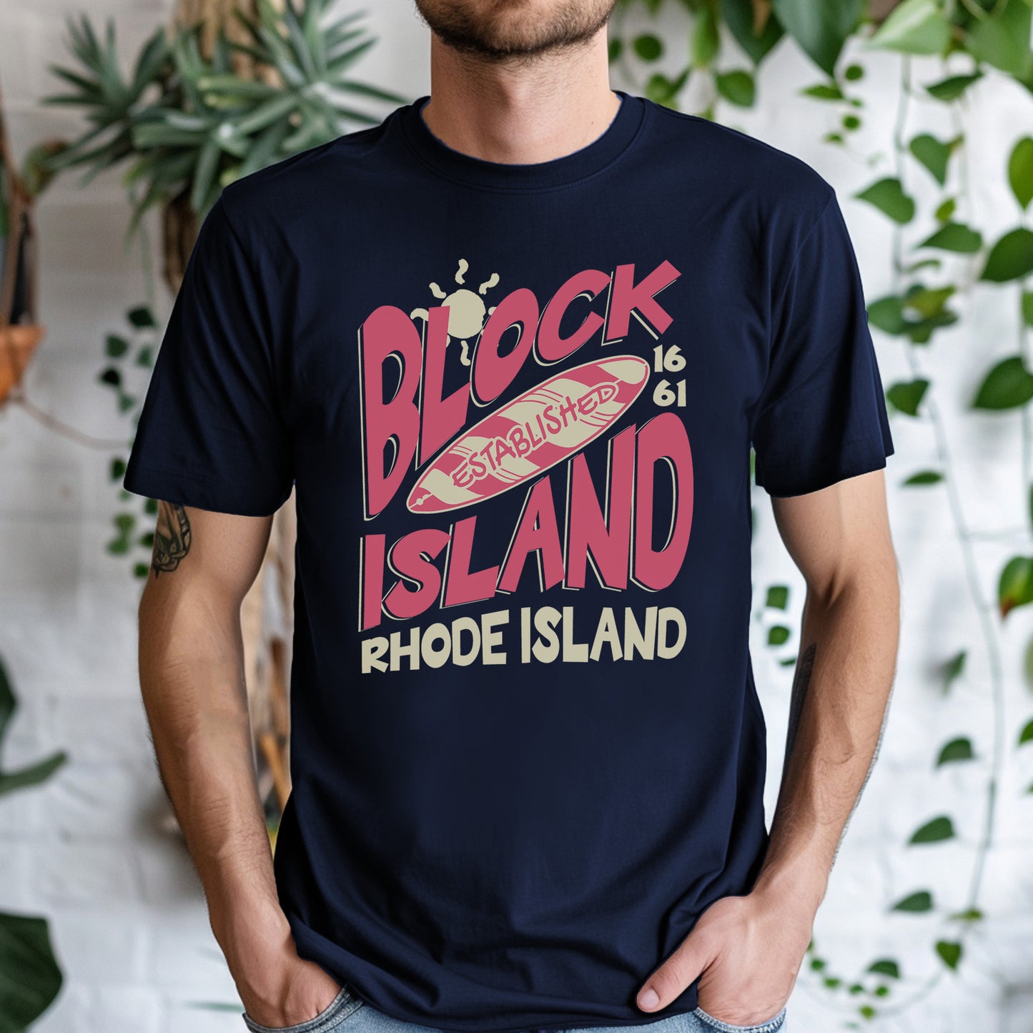 Block Island Surfboard T-Shirt