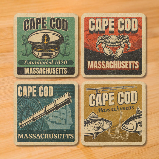 Cape Cod Vintage Coaster Set
