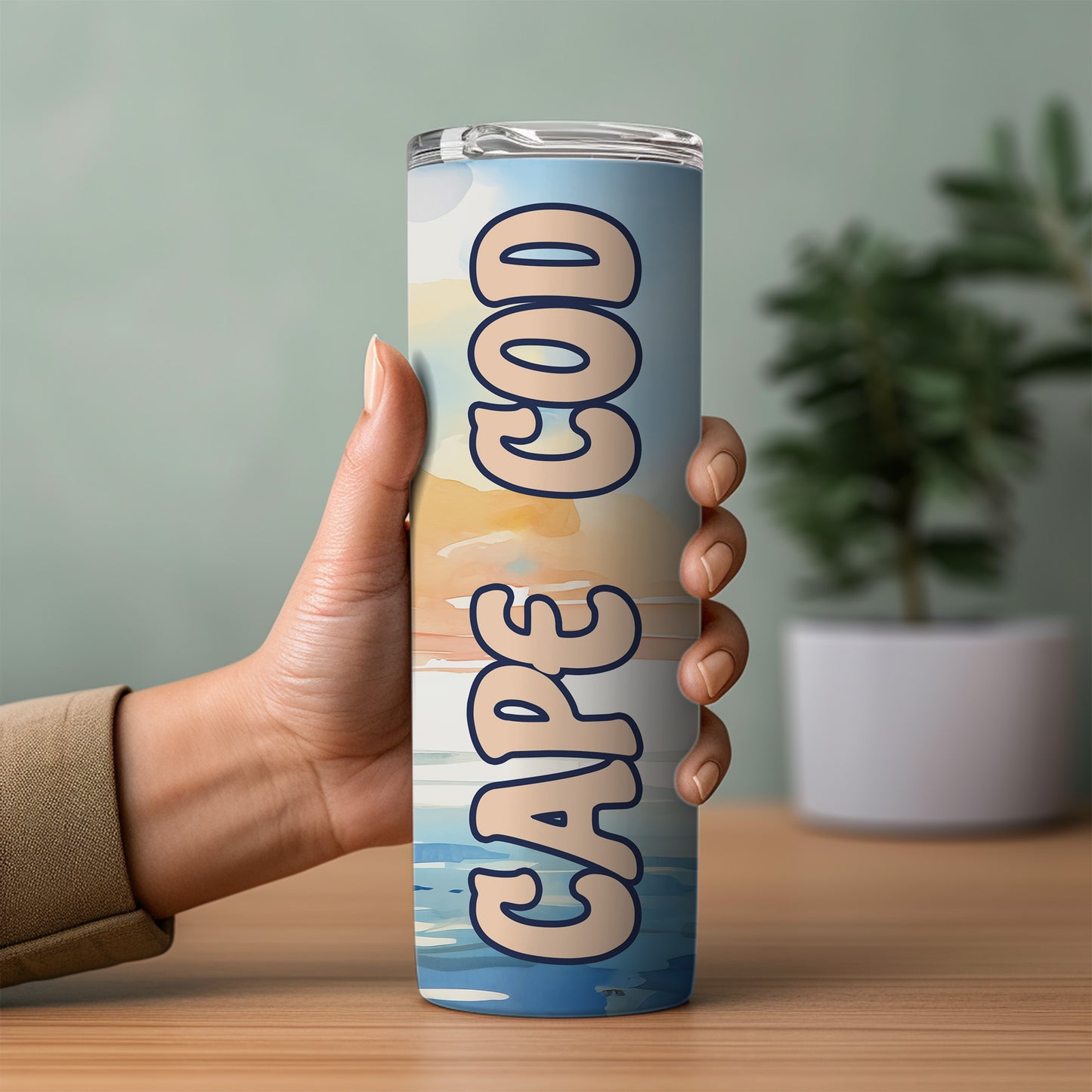 Cape Cod Sailboat Skinny Tumbler