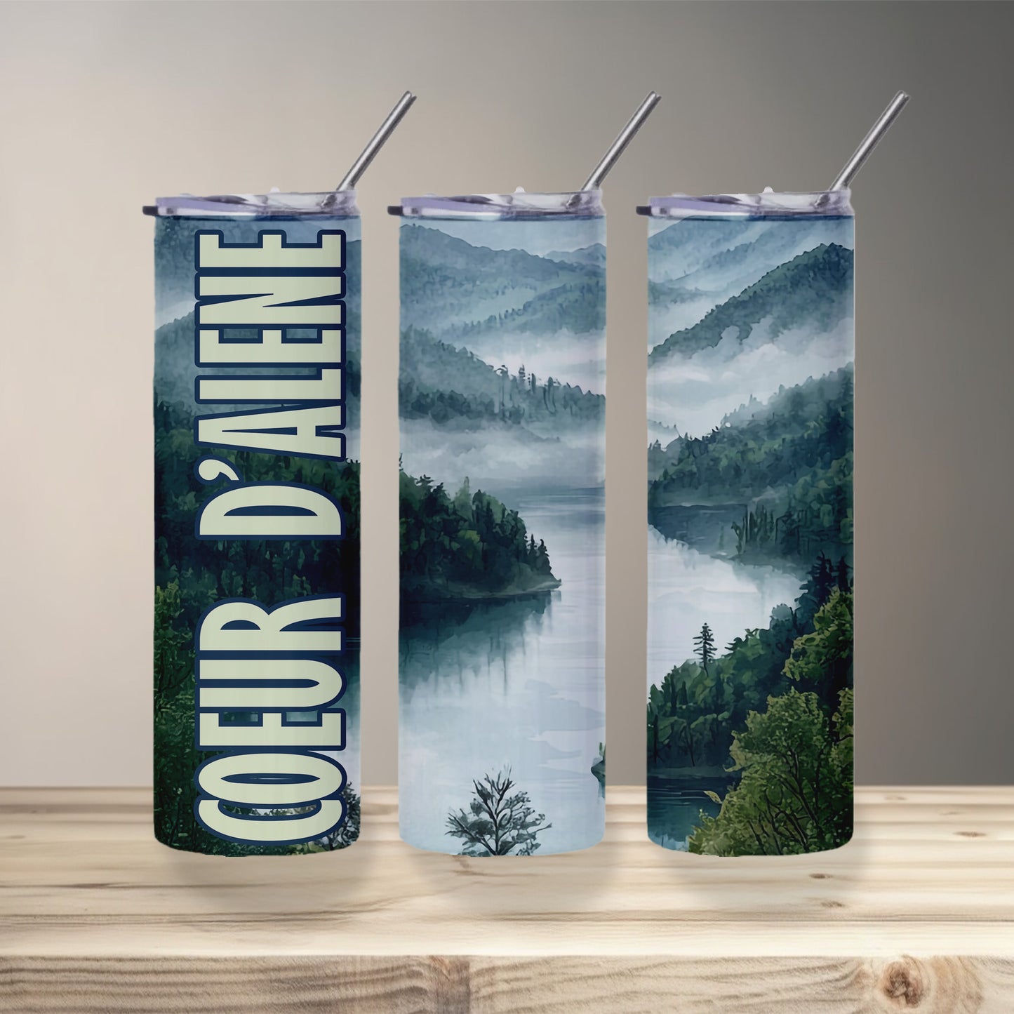 Coeur d’Alene Scenery Skinny Tumbler